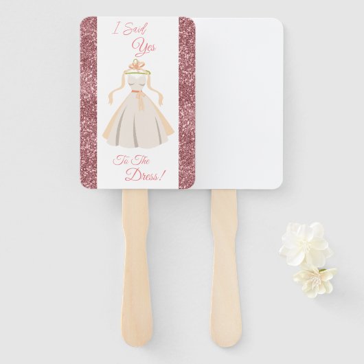 Set van fans - Ja op de jurk Handwaaier (Voorkant en achterkant)