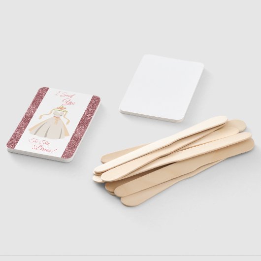 Set van fans - Ja op de jurk Handwaaier (Niet-gemonteerd)