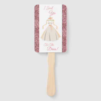 Set van fans - Ja op de jurk Handwaaier