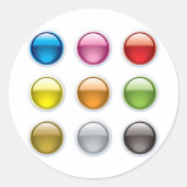 Set van gekleurde Buttonnen Stickers (Voorkant)