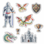 Set van gotische middeleeuwen sticker (Voorkant)