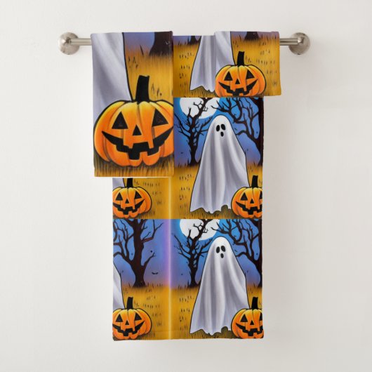 Set van Halloween Ghost Bath-handdoeken Bad Handdoek (Insitu)