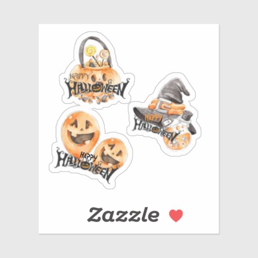 Set van Halloween-stickers Sticker (Vel)