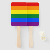 Set van hand fan met Pride vlag van LGBT Handwaaier (Voorkant en achterkant)