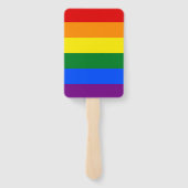 Set van hand fan met Pride vlag van LGBT Handwaaier (Achterkant)
