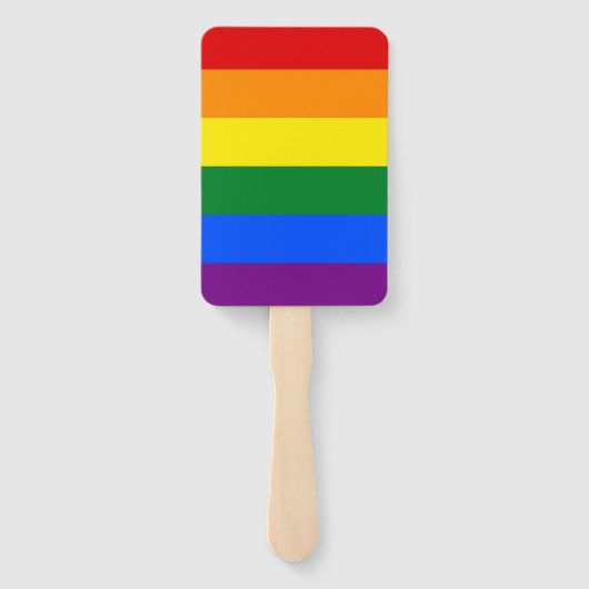 Set van hand fan met Pride vlag van LGBT Handwaaier (Achterkant)