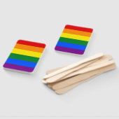 Set van hand fan met Pride vlag van LGBT Handwaaier (Niet-gemonteerd)