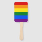 Set van hand fan met Pride vlag van LGBT Handwaaier (Voorkant)