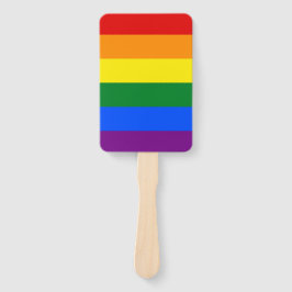 Set van hand fan met Pride vlag van LGBT Handwaaier