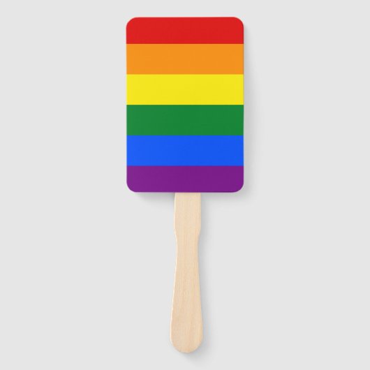 Set van hand fan met Pride vlag van LGBT Handwaaier (Voorkant)