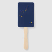 Set van hand fan met vlag van Alaska, USA Handwaaier (Achterkant)