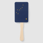 Set van hand fan met vlag van Alaska, USA Handwaaier (Voorkant)