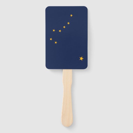 Set van hand fan met vlag van Alaska, USA Handwaaier (Voorkant)