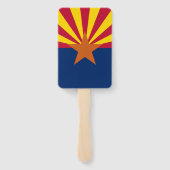 Set van hand fan met vlag van Arizona, USA Handwaaier (Achterkant)