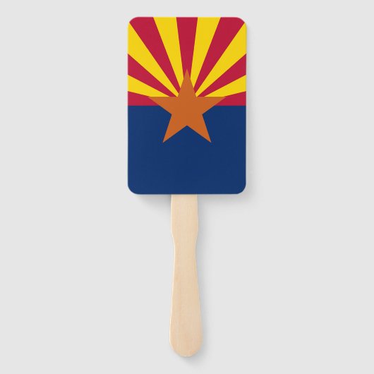 Set van hand fan met vlag van Arizona, USA Handwaaier (Achterkant)