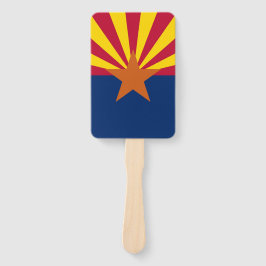 Set van hand fan met vlag van Arizona, USA Handwaaier