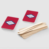 Set van hand fan met vlag van Arkansas, USA Handwaaier (Niet-gemonteerd)