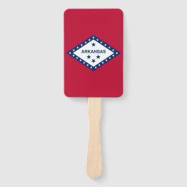 Set van hand fan met vlag van Arkansas, USA Handwaaier