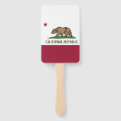 Set van hand fan met vlag van Californië, VS Handwaaier (Achterkant)