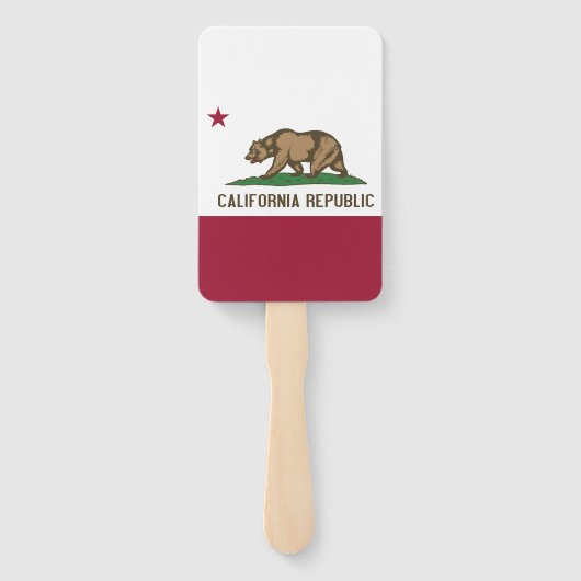 Set van hand fan met vlag van Californië, VS Handwaaier (Achterkant)