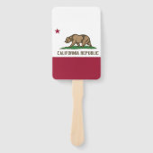 Set van hand fan met vlag van Californië, VS Handwaaier (Voorkant)