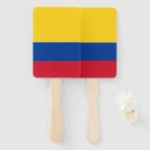 Set van hand fan met vlag van Colombia Handwaaier (Voorkant en achterkant)