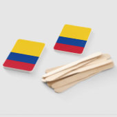 Set van hand fan met vlag van Colombia Handwaaier (Niet-gemonteerd)