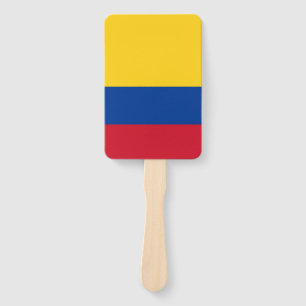 Set van hand fan met vlag van Colombia Handwaaier