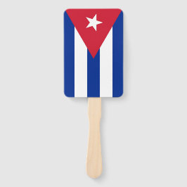 Set van hand fan met vlag van Cuba Handwaaier