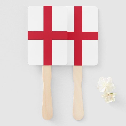 Set van hand fan met vlag van Engeland, UK Handwaaier (Voorkant en achterkant)