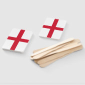 Set van hand fan met vlag van Engeland, UK Handwaaier (Niet-gemonteerd)