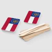 Set van hand fan met vlag van Georgië, VS Handwaaier (Niet-gemonteerd)