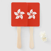 Set van hand fan met vlag van Hong Kong Handwaaier (Voorkant en achterkant)