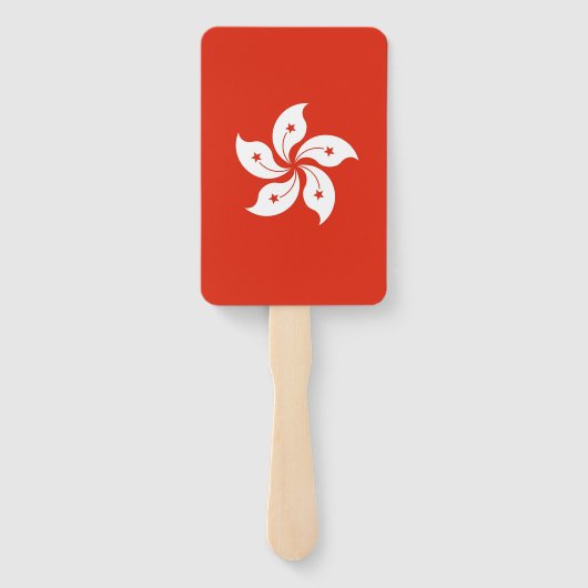 Set van hand fan met vlag van Hong Kong Handwaaier (Achterkant)
