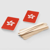 Set van hand fan met vlag van Hong Kong Handwaaier (Niet-gemonteerd)