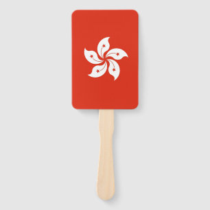 Set van hand fan met vlag van Hong Kong Handwaaier