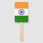 Set van hand fan met vlag van India Handwaaier (Achterkant)