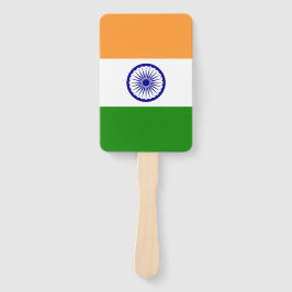 Set van hand fan met vlag van India Handwaaier