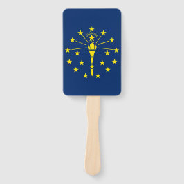 Set van hand fan met vlag van Indiana State, USA Handwaaier