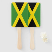 Set van hand fan met vlag van Jamaica Handwaaier (Voorkant en achterkant)