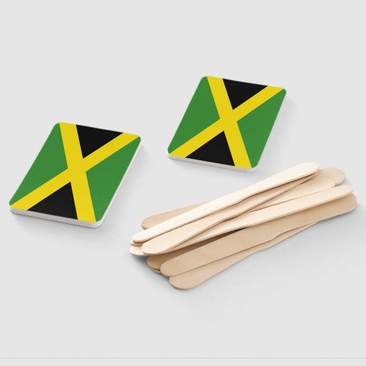 Set van hand fan met vlag van Jamaica Handwaaier (Niet-gemonteerd)