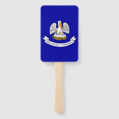 Set van hand fan met vlag van Louisiana State, USA Handwaaier (Achterkant)
