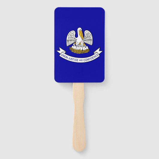 Set van hand fan met vlag van Louisiana State, USA Handwaaier (Achterkant)