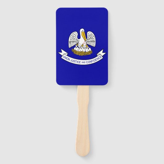 Set van hand fan met vlag van Louisiana State, USA Handwaaier (Voorkant)