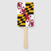 Set van hand fan met vlag van Maryland State, USA Handwaaier (Achterkant)