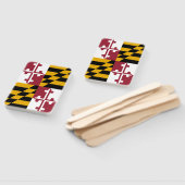 Set van hand fan met vlag van Maryland State, USA Handwaaier (Niet-gemonteerd)