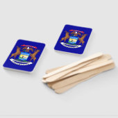 Set van hand fan met vlag van Michigan, USA Handwaaier (Niet-gemonteerd)