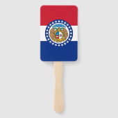 Set van hand fan met vlag van Missouri, USA Handwaaier (Achterkant)
