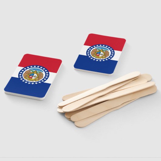Set van hand fan met vlag van Missouri, USA Handwaaier (Niet-gemonteerd)