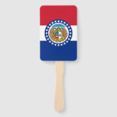 Set van hand fan met vlag van Missouri, USA Handwaaier (Voorkant)